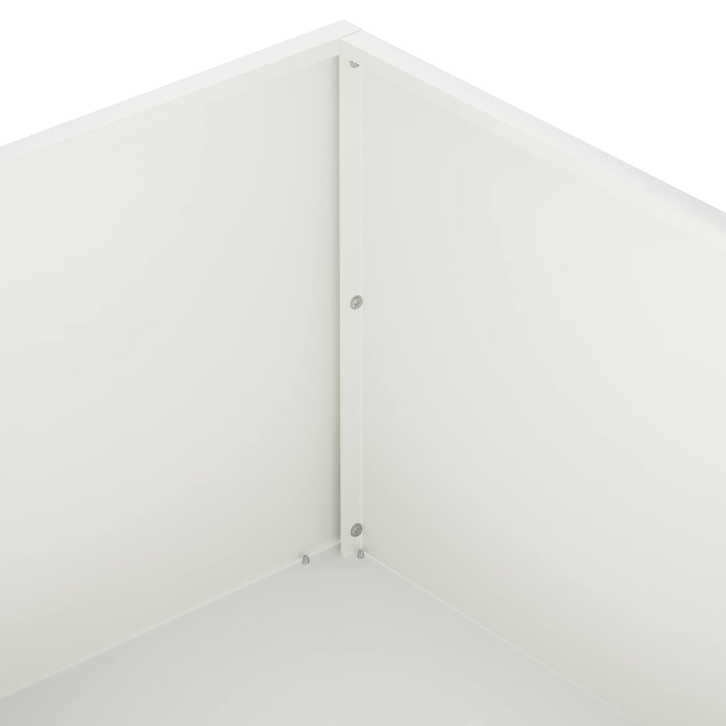 vidaXL Γλάστρα Κήπου Λευκό 100 x 100 x 30 cm Ψυχρής έλασης χάλυβας
