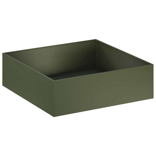 vidaXL Γλάστρα Κήπου Λαδί 100 x 100 x 30 cm Ψυχρής έλασης χάλυβας