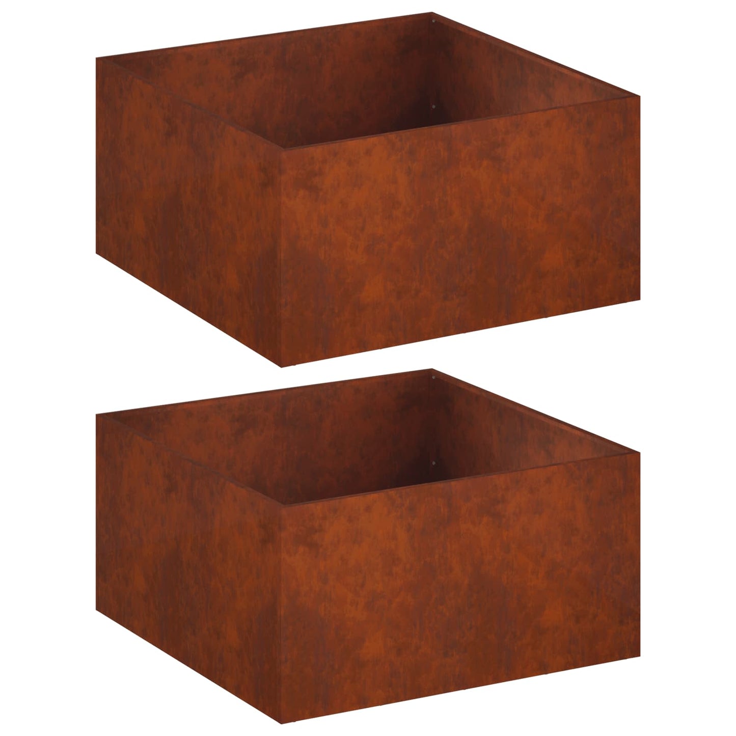vidaXL Γλάστρα Κήπου 2 τμχ. Σκ rusty 60 x 60 x 40 cm
