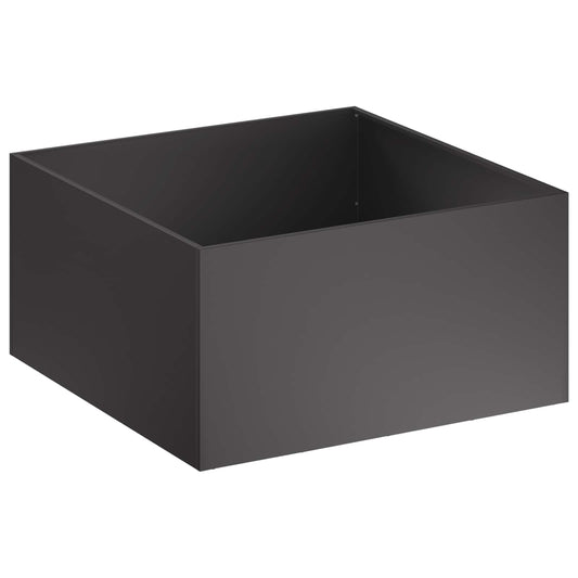 vidaXL Γλάστρα Κήπου Μαύρο 80 x 80 x 40 cm Ψυχρής έλασης χάλυβας