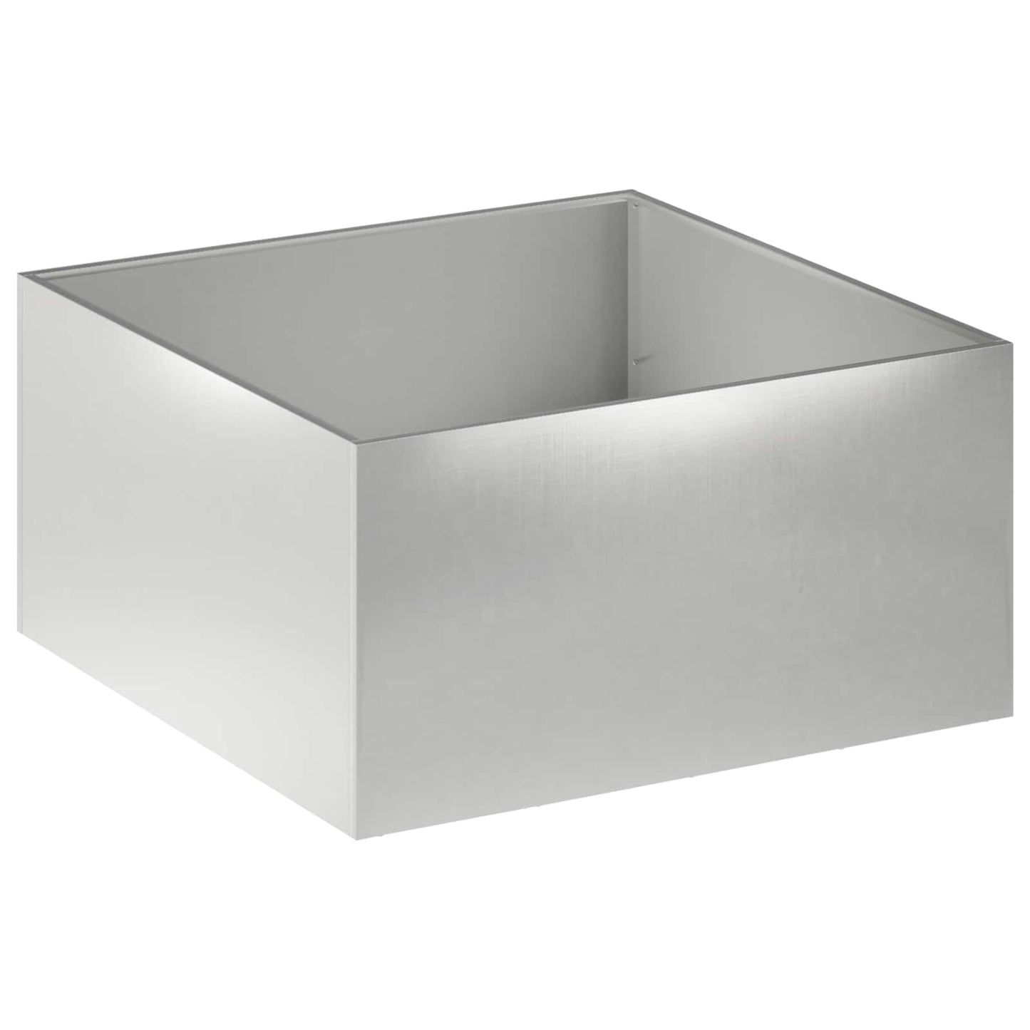 vidaXL Γλάστρα Κήπου Ασημί 80 x 80 x 40 cm Ανοξείδωτο Ατσάλι