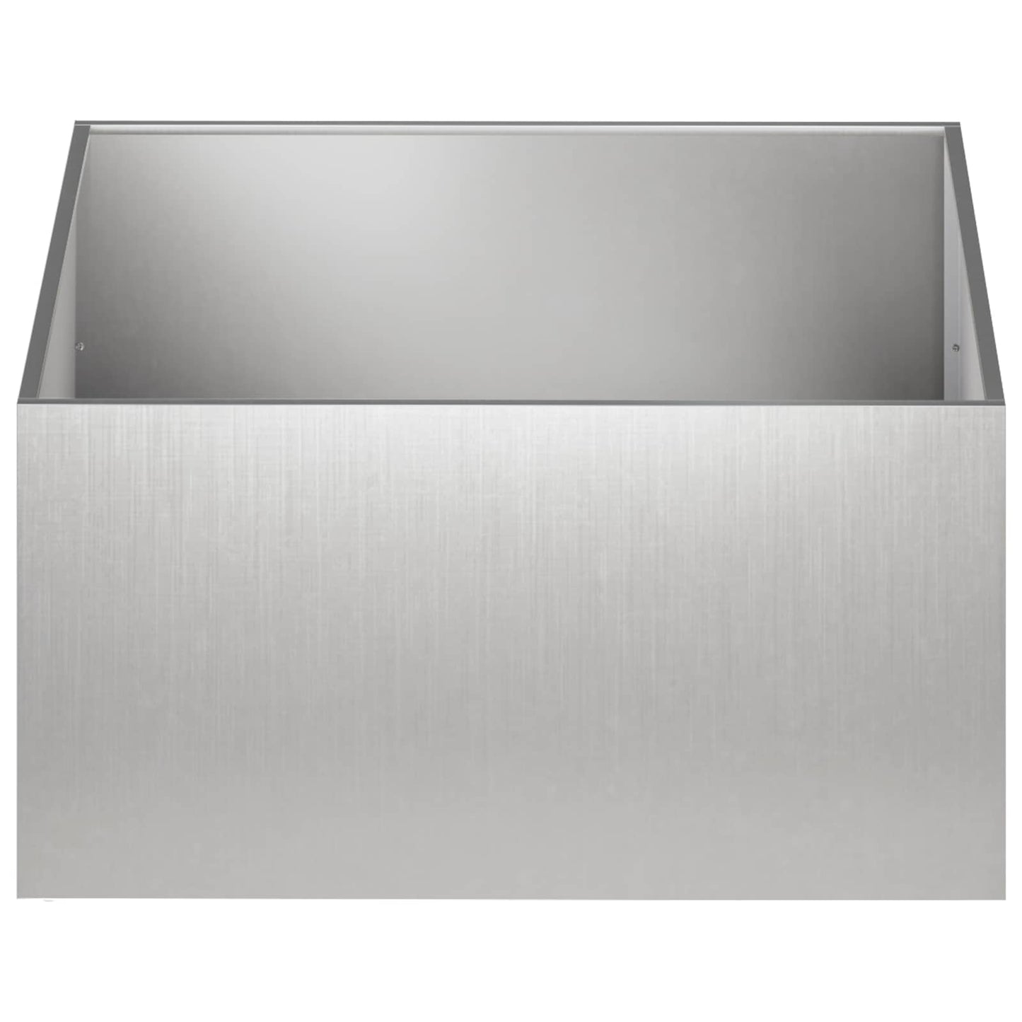 vidaXL Γλάστρα Κήπου 2 τμχ. Ασημί 80 x 80 x 40 cm Ανοξείδωτο Ατσάλι