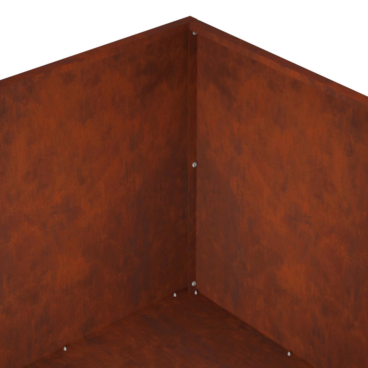 vidaXL Γλάστρα Κήπου Σκ rusty 80 x 80 x 40 cm
