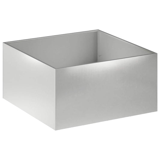 vidaXL Γλάστρα Κήπου Ασημί 100 x 100 x 40 cm Ανοξείδωτο Ατσάλι