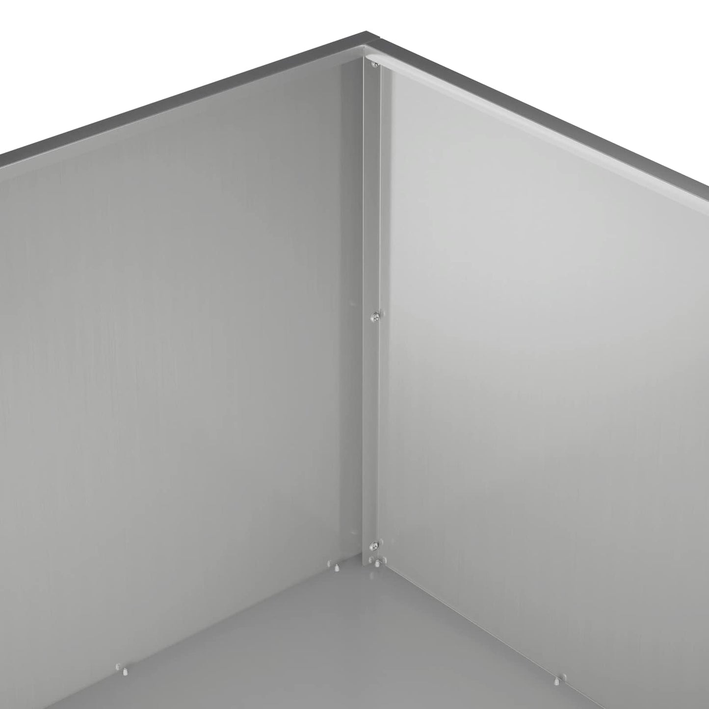 vidaXL Γλάστρα Κήπου 2 τμχ. Ασημί 100 x 100 x 40 cm