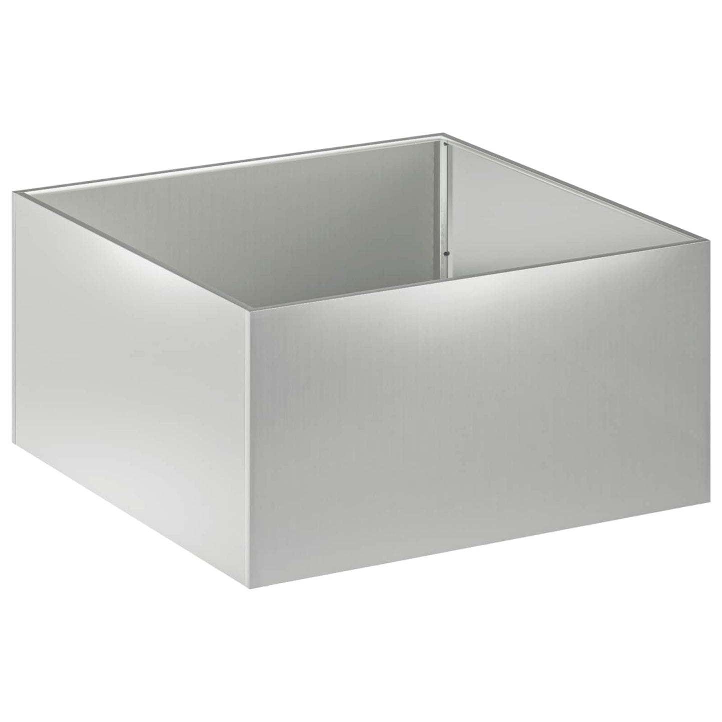 vidaXL Γλάστρα Κήπου 2 τμχ. Ασημί 100 x 100 x 40 cm