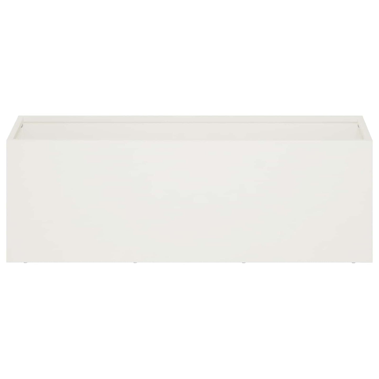 vidaXL Γλάστρα Κήπου Λευκό 40 x 20 x 20 εκ. Ψυχρής έλασης χάλυβας