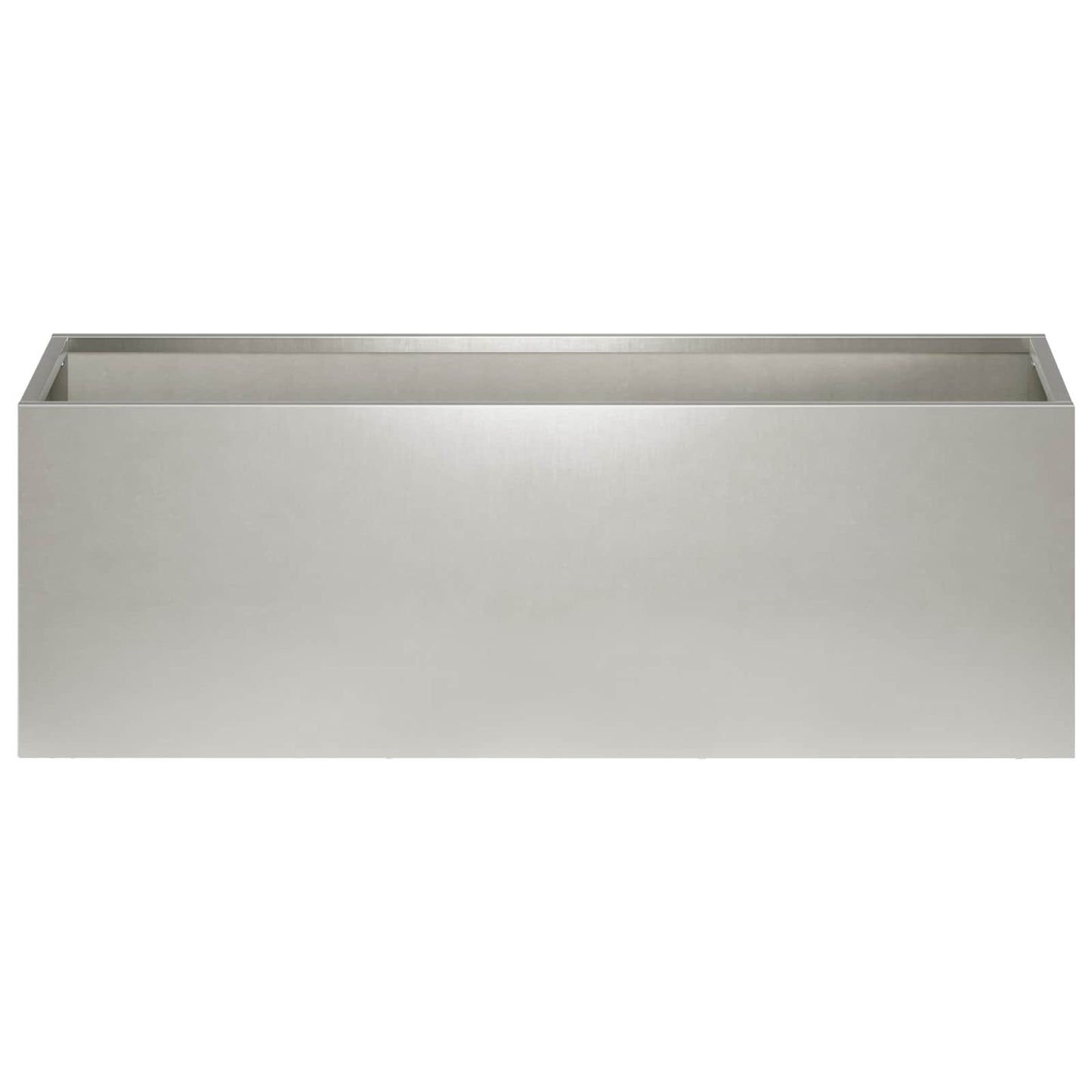 vidaXL Γλάστρα Κήπου 2 τμχ. Ασημί 60 x 20 x 20 εκ. Ανοξείδωτο Ατσάλι