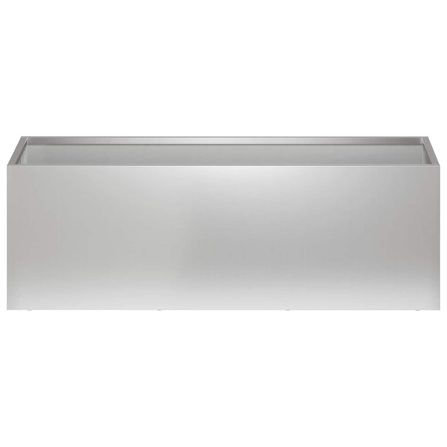 vidaXL Γλάστρα Κήπου Ασημί 60 x 20 x 20 εκ. Γαλβανισμένος Χάλυβας