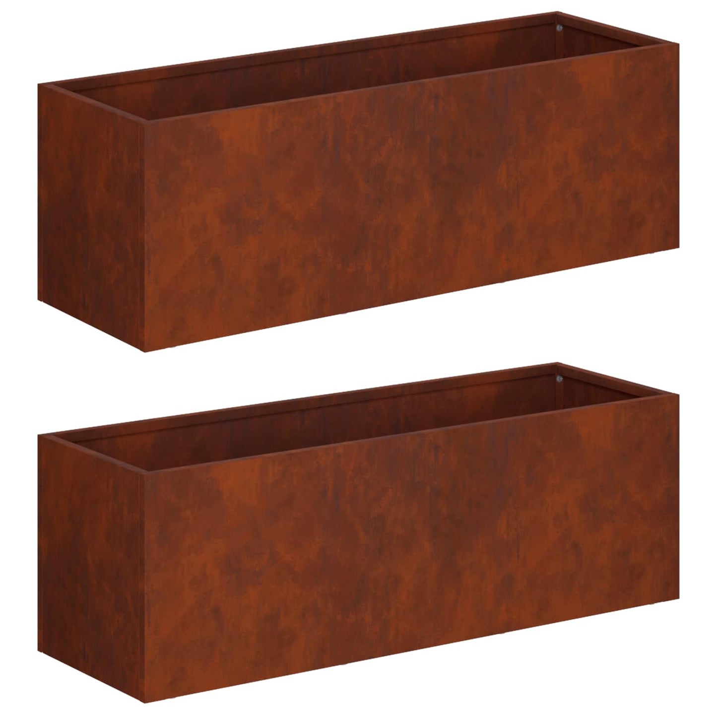 vidaXL Γλάστρα Κήπου 2 τμχ. Σκ rusty 60 x 20 x 20 εκ.