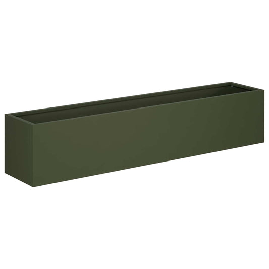vidaXL Γλάστρα Κήπου Λαδί 80 x 20 x 20 εκ. Ψυχρής έλασης χάλυβας