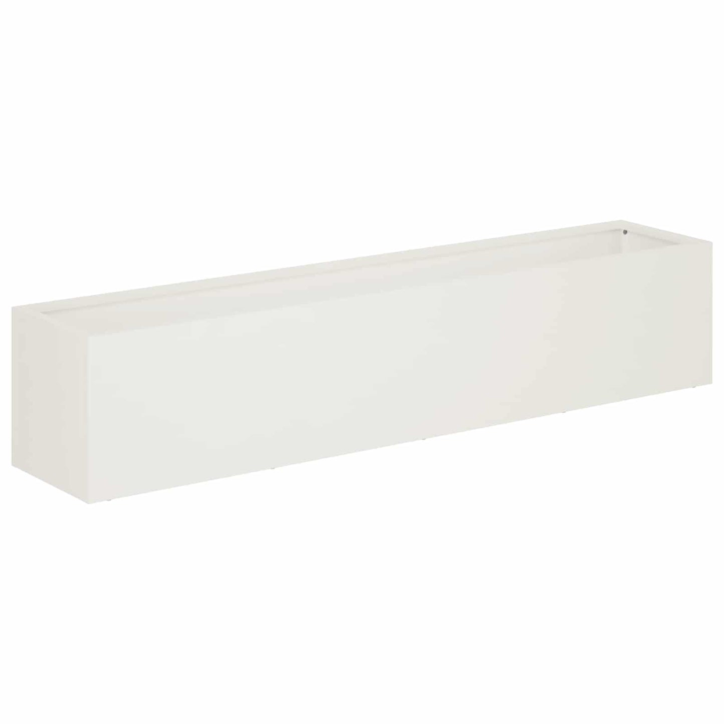 vidaXL Γλάστρα Κήπου Λευκό 100 x 20 x 20 εκ. Ψυχρής έλασης χάλυβας