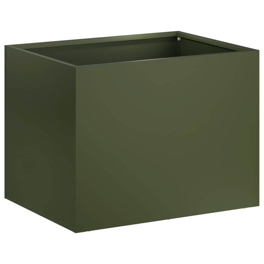 vidaXL Γλάστρα Κήπου Λαδί 40 x 30 x 30 εκ Ψυχρής έλασης χάλυβας