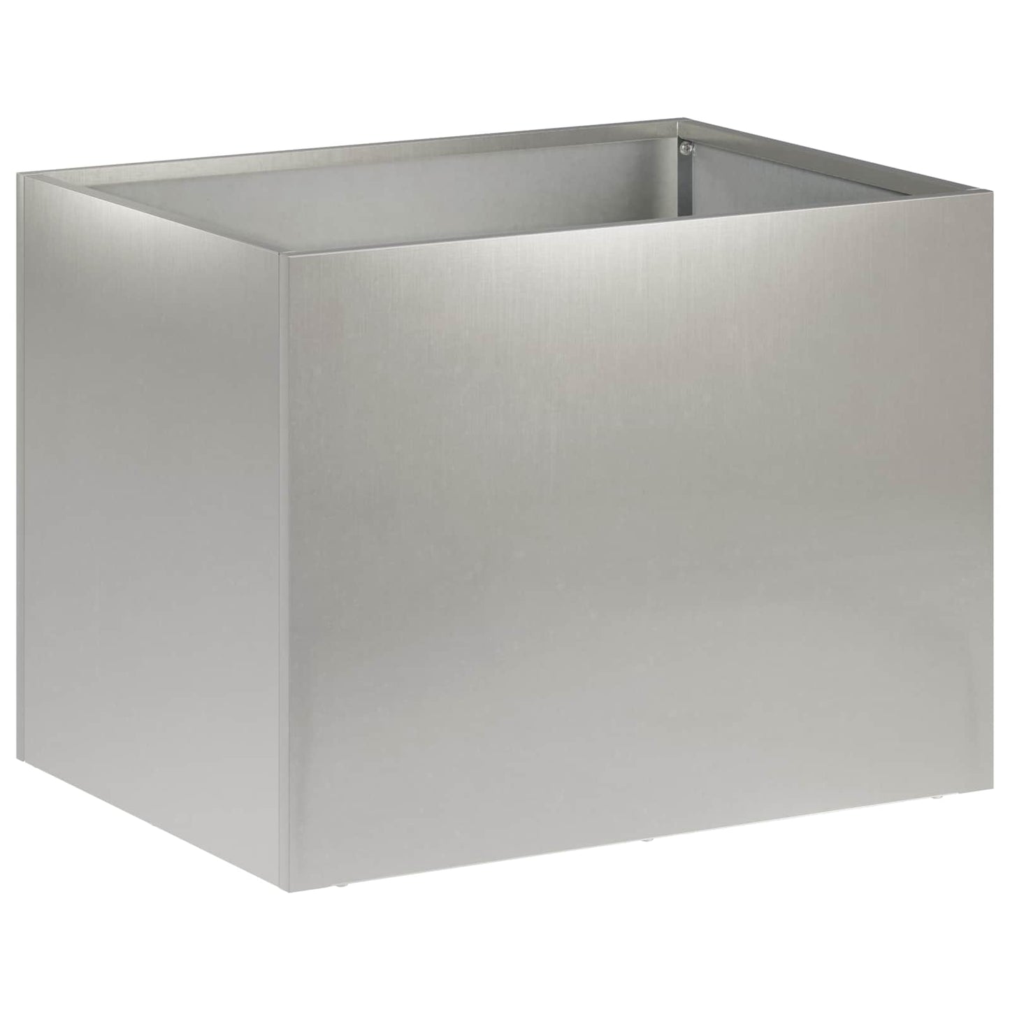 vidaXL Γλάστρα Κήπου Ασημί 40 x 30 x 30 εκ Ανοξείδωτο Ατσάλι