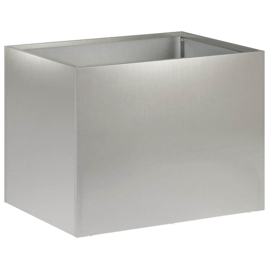 vidaXL Γλάστρα Κήπου Ασημί 40 x 30 x 30 εκ Ανοξείδωτο Ατσάλι