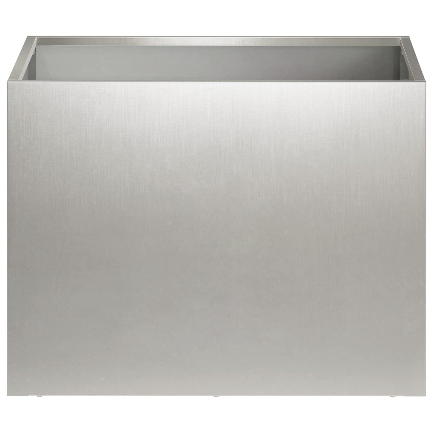 vidaXL Γλάστρα Κήπου Ασημί 40 x 30 x 30 εκ Ανοξείδωτο Ατσάλι