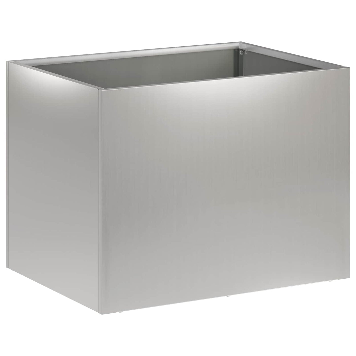 vidaXL Γλάστρα Κήπου Ασημί 40 x 30 x 30 εκ Γαλβανισμένος Χάλυβας