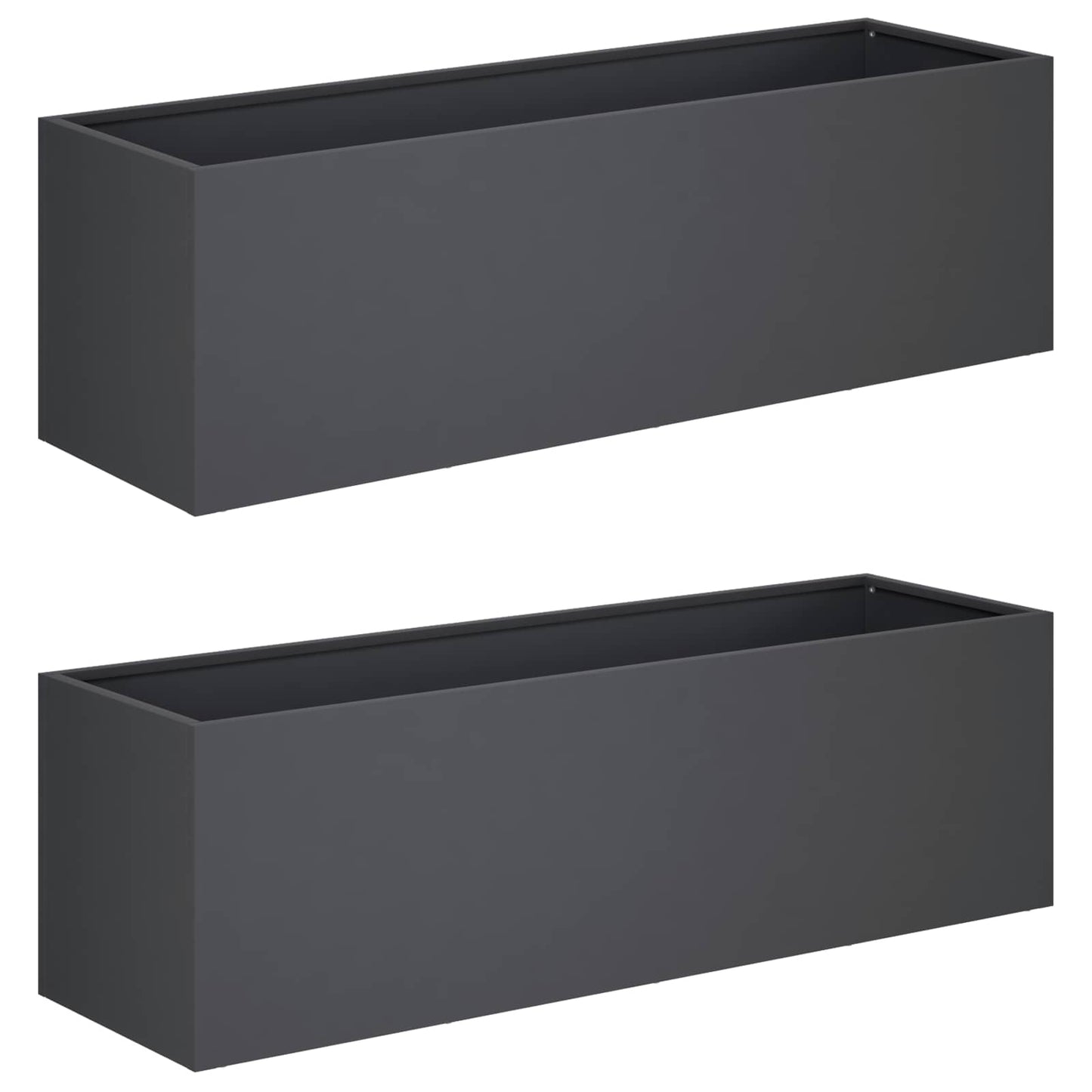 vidaXL Γλάστρα Κήπου 2 τμχ. Ανθρακί 80 x 30 x 30 εκ