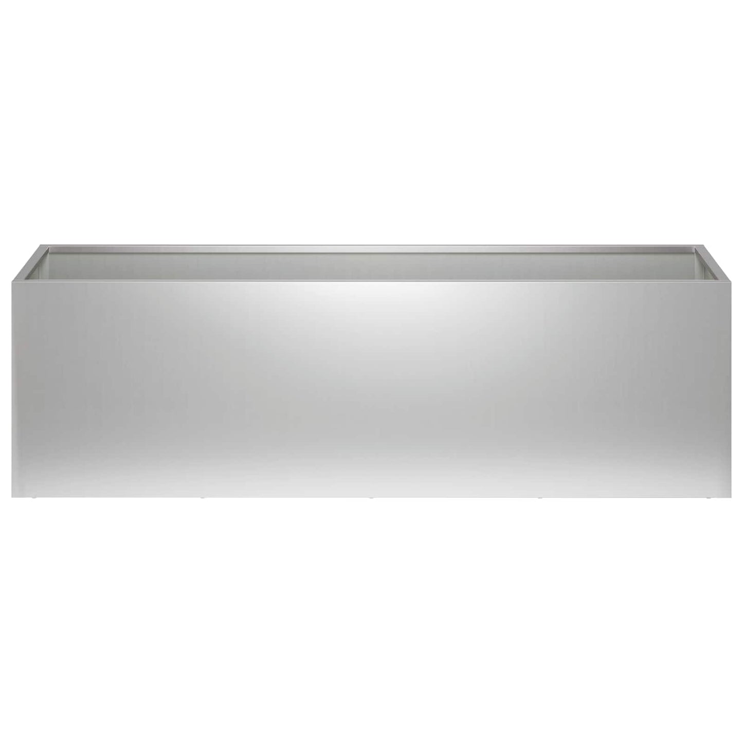 vidaXL Γλάστρα Κήπου Ασημί 80 x 30 x 30 εκ Γαλβανισμένος Χάλυβας