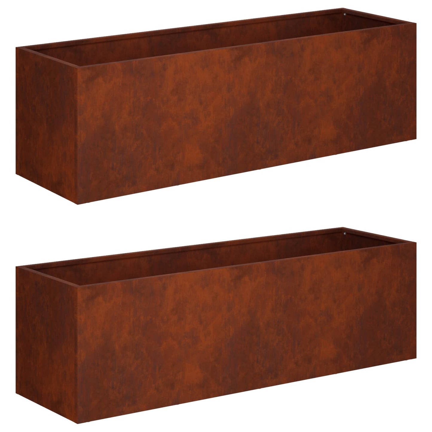 vidaXL Γλάστρα Κήπου 2 τμχ. Σκ rusty 80 x 30 x 30 εκ