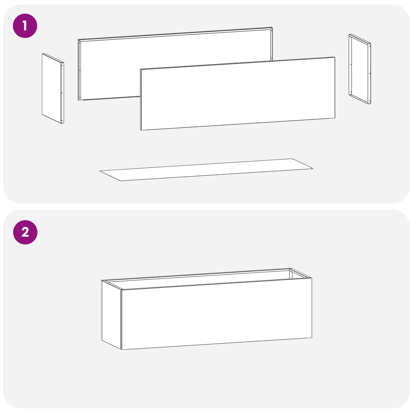 vidaXL Γλάστρα Κήπου Ασημί 100 x 30 x 30 cm Ανοξείδωτο Ατσάλι