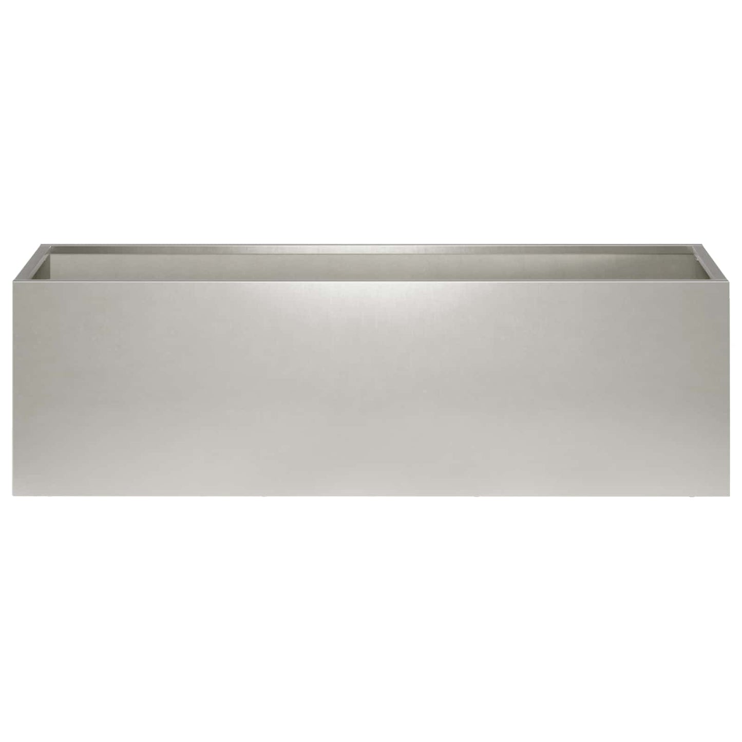 vidaXL Γλάστρα Κήπου Ασημί 100 x 30 x 30 cm Ανοξείδωτο Ατσάλι
