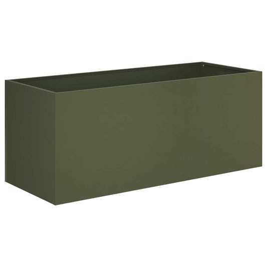 vidaXL Γλάστρα Κήπου Λαδί 80 x 40 x 40 cm Ψυχρής έλασης χάλυβας
