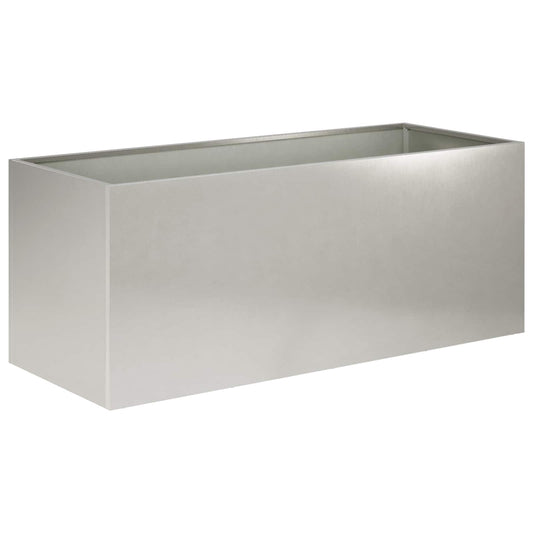 vidaXL Γλάστρα Κήπου Ασημί 80 x 40 x 40 cm Ανοξείδωτο Ατσάλι