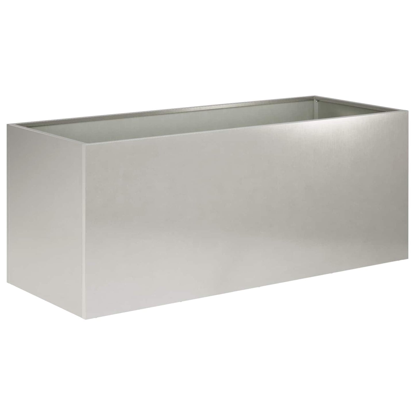 vidaXL Γλάστρα Κήπου 2 τμχ. Ασημί 80 x 40 x 40 cm Ανοξείδωτο Ατσάλι