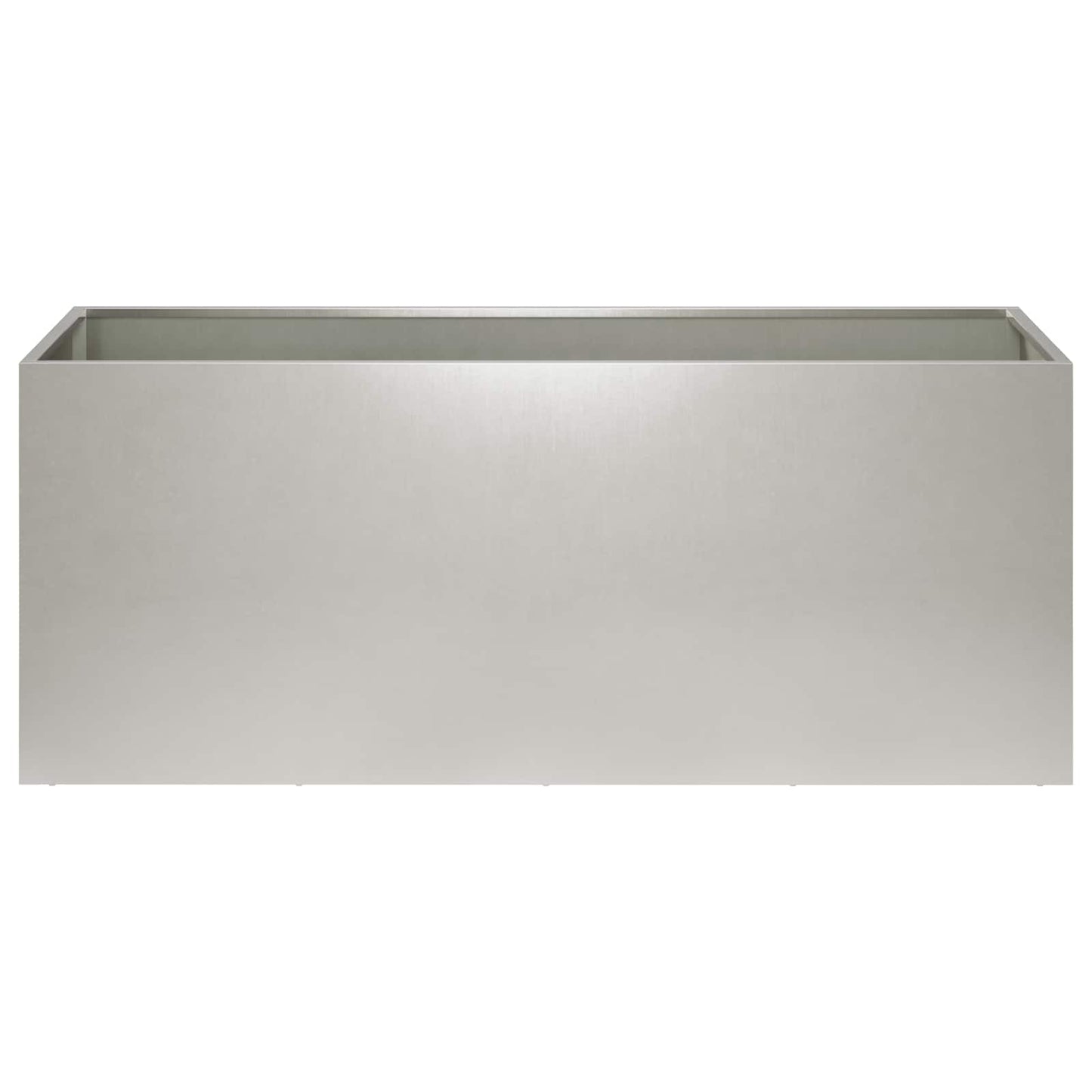 vidaXL Γλάστρα Κήπου 2 τμχ. Ασημί 80 x 40 x 40 cm Ανοξείδωτο Ατσάλι