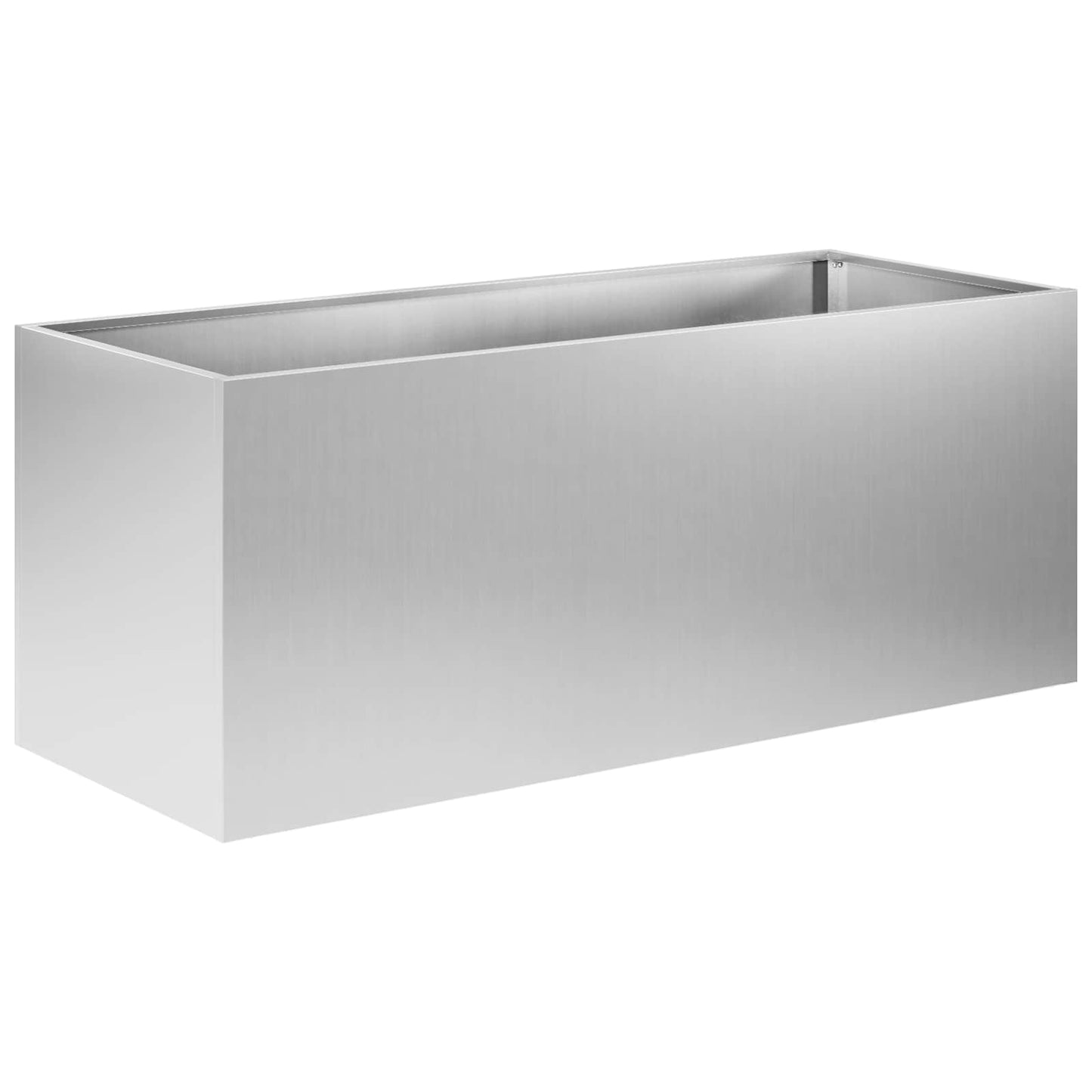 vidaXL Γλάστρα Κήπου Ασημί 80 x 40 x 40 cm Γαλβανισμένος Χάλυβας