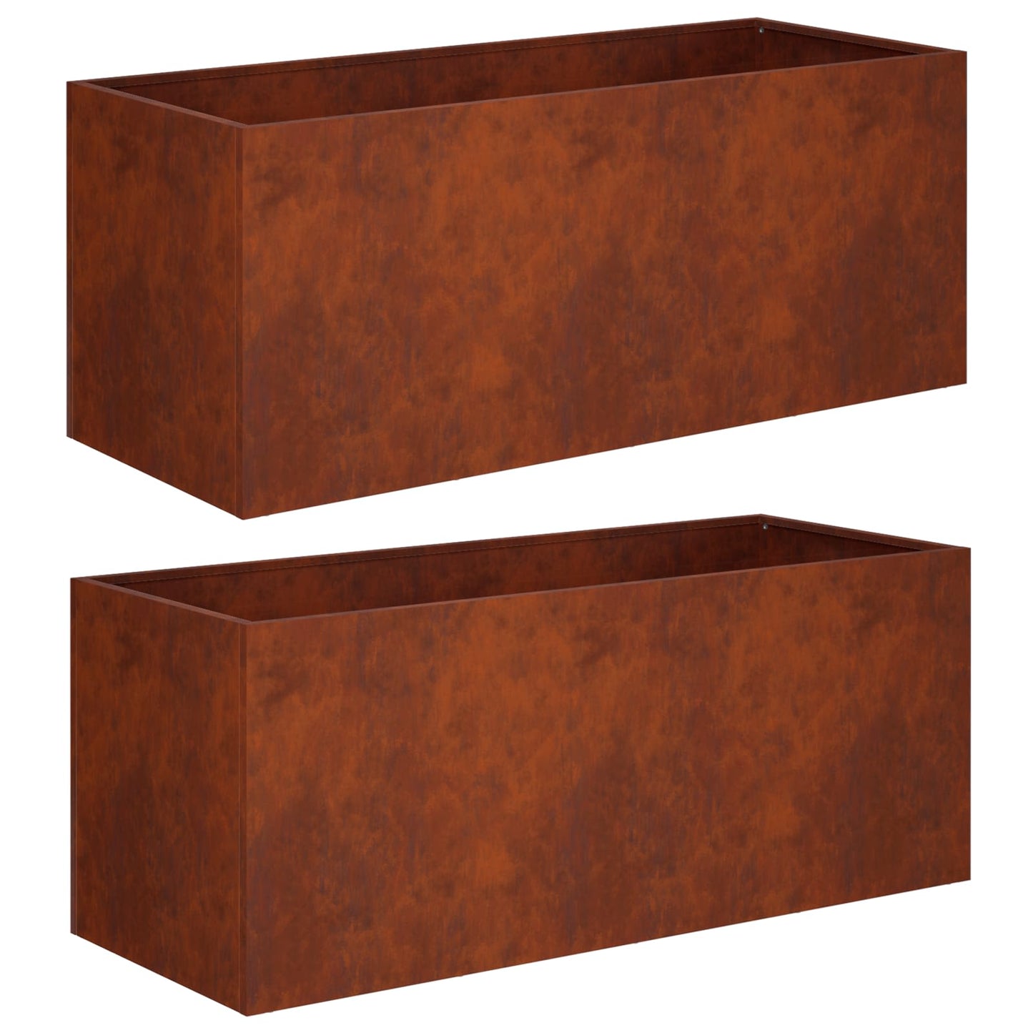 vidaXL Γλάστρα Κήπου 2 τμχ. Σκ rusty 80 x 40 x 40 cm