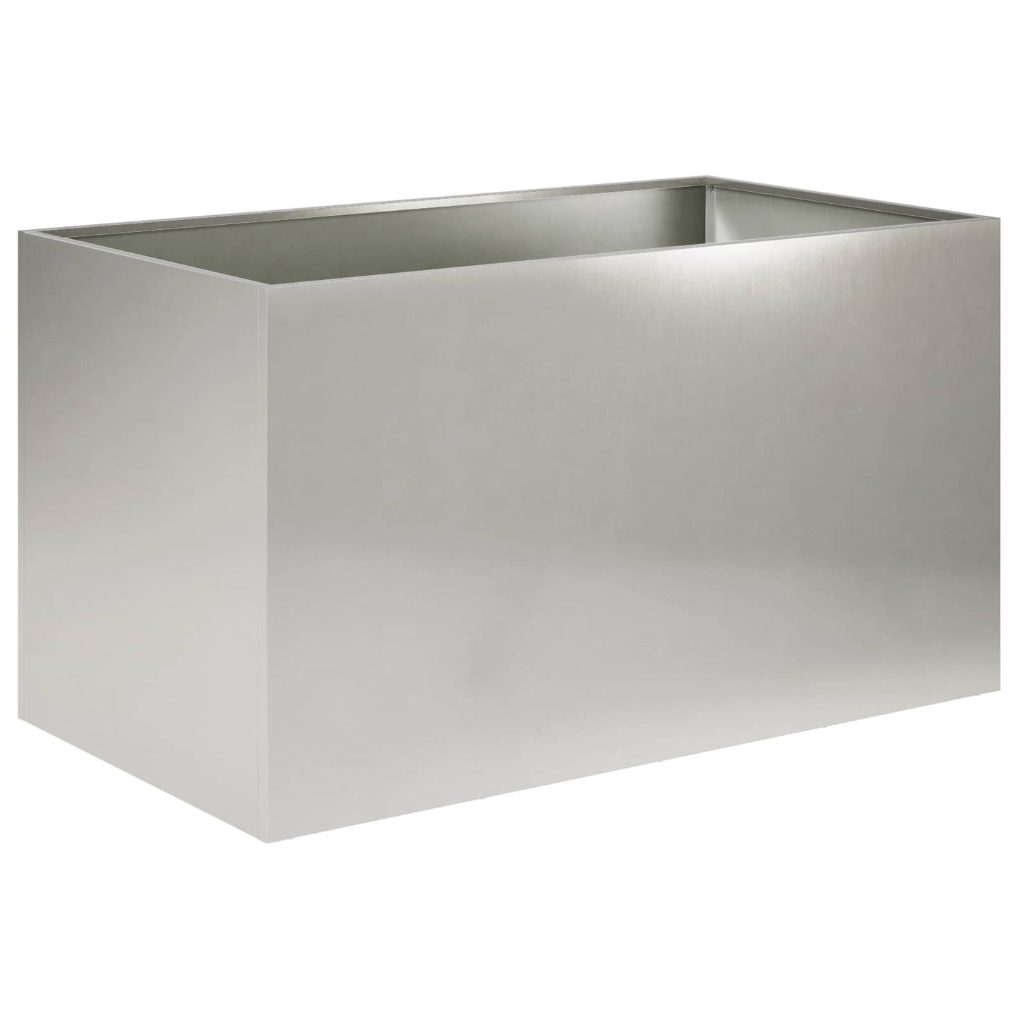 vidaXL Γλάστρα Κήπου 2 τμχ. Ασημί 80 x 50 x 50 εκ Ανοξείδωτο Ατσάλι