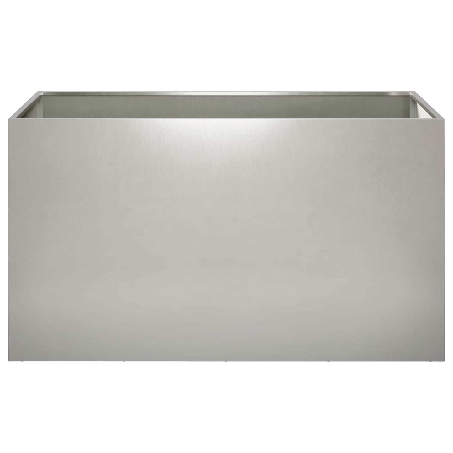 vidaXL Γλάστρα Κήπου 2 τμχ. Ασημί 80 x 50 x 50 εκ Ανοξείδωτο Ατσάλι