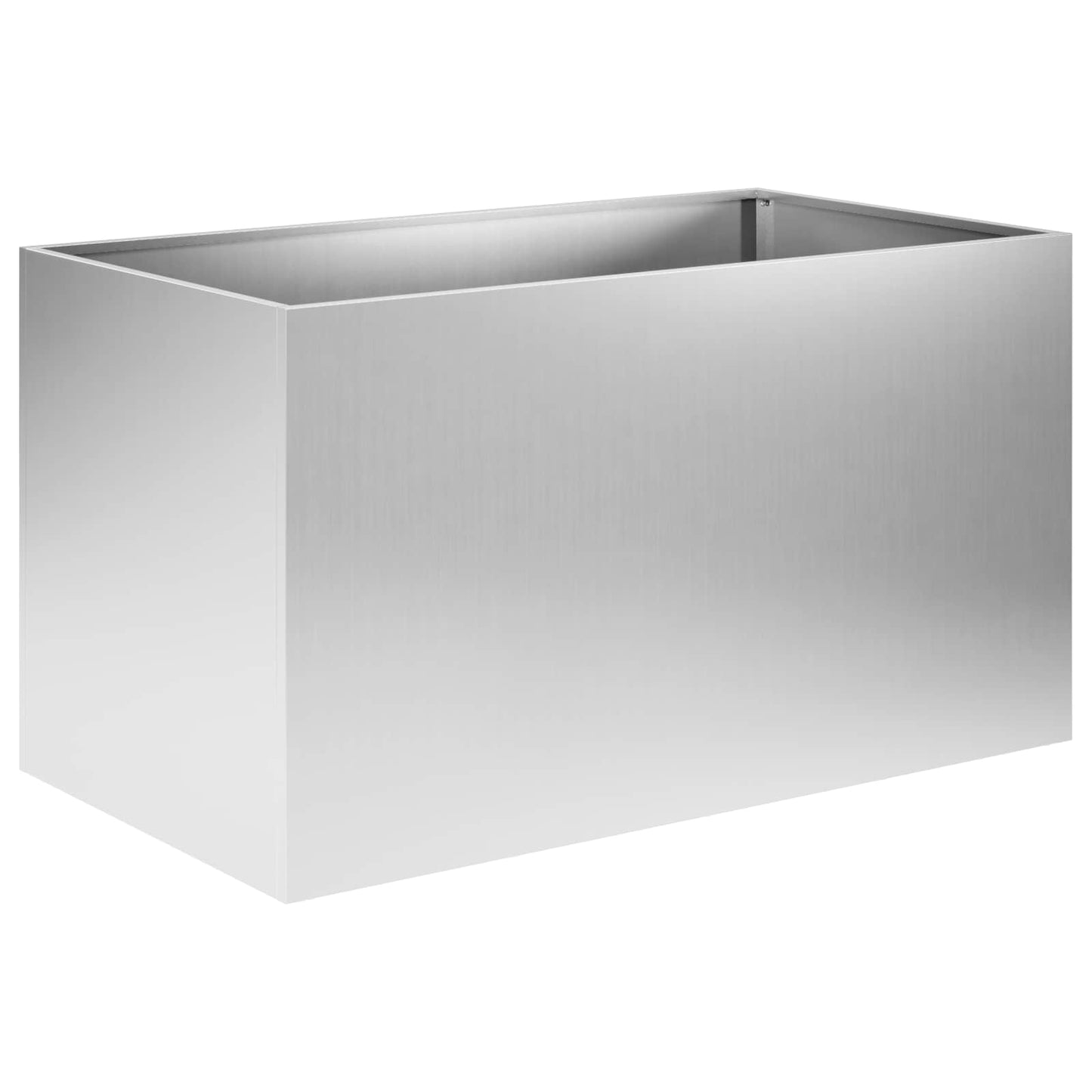 vidaXL Γλάστρα Κήπου 2 τμχ. Ασημί 80 x 50 x 50 εκ