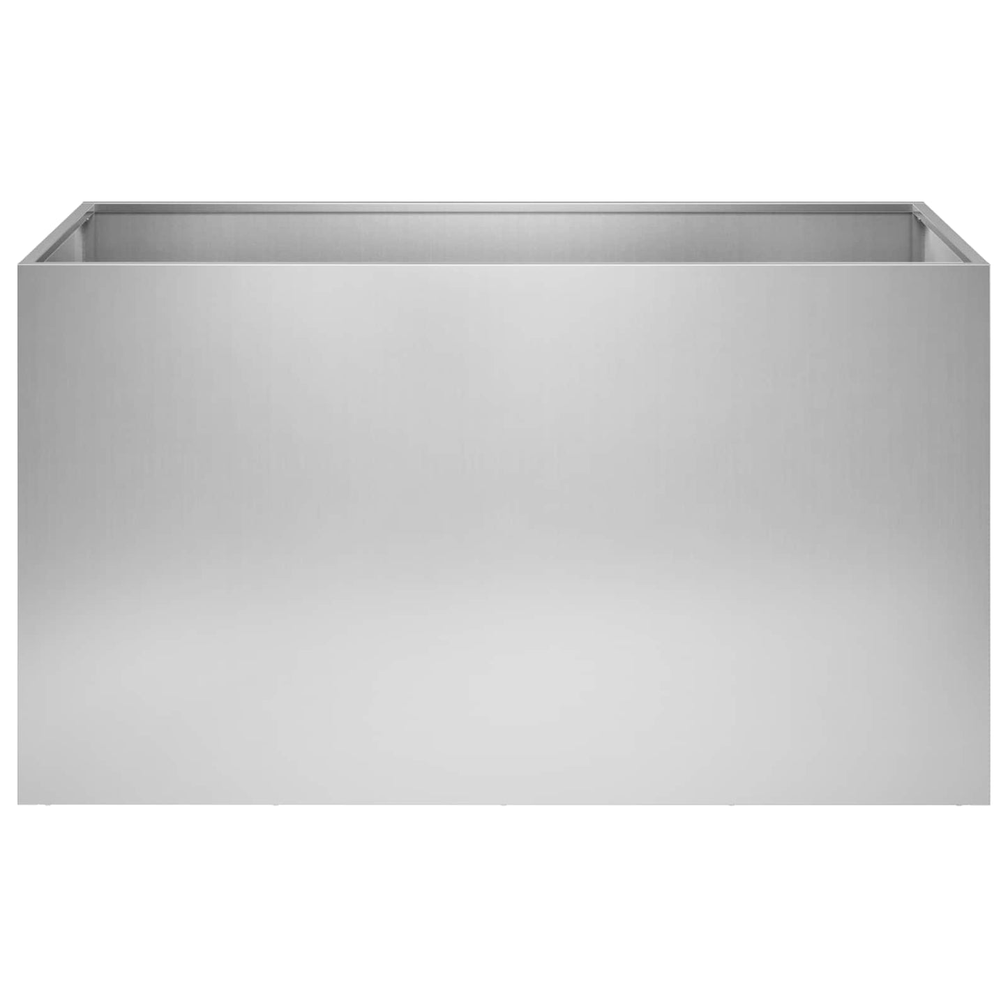 vidaXL Γλάστρα Κήπου Ασημί 100 x 50 x 50 cm Γαλβανισμένος Χάλυβας