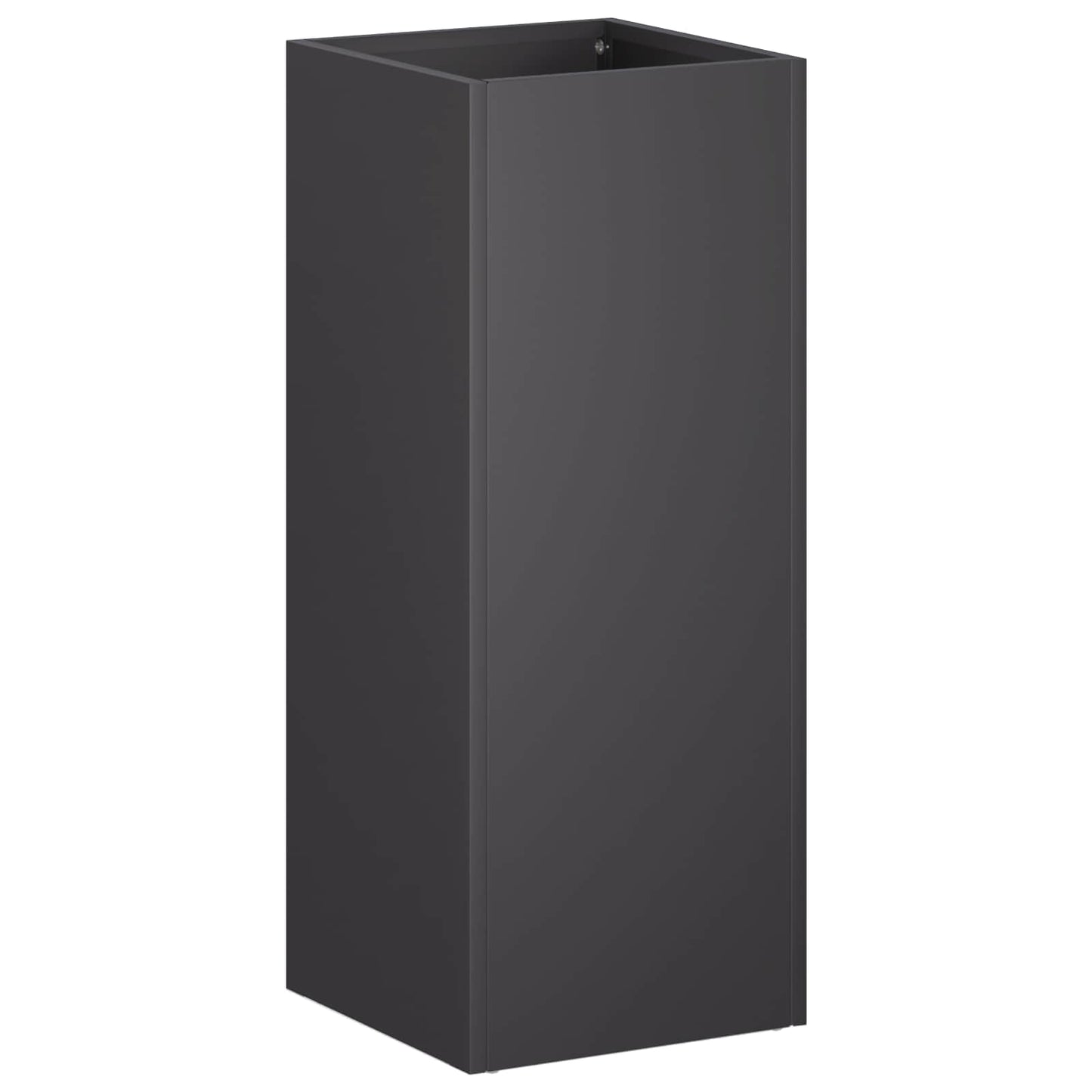 vidaXL Γλάστρα Κήπου Μαύρο 20 x 20 x 40 εκ. Ψυχρής έλασης χάλυβας