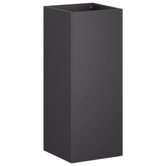 vidaXL Γλάστρα Κήπου Μαύρο 20 x 20 x 40 εκ. Ψυχρής έλασης χάλυβας