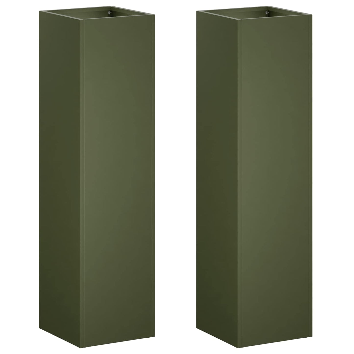 vidaXL Γλάστρα Κήπου 2 τμχ. Λαδί 20 x 20 x 75 εκ.