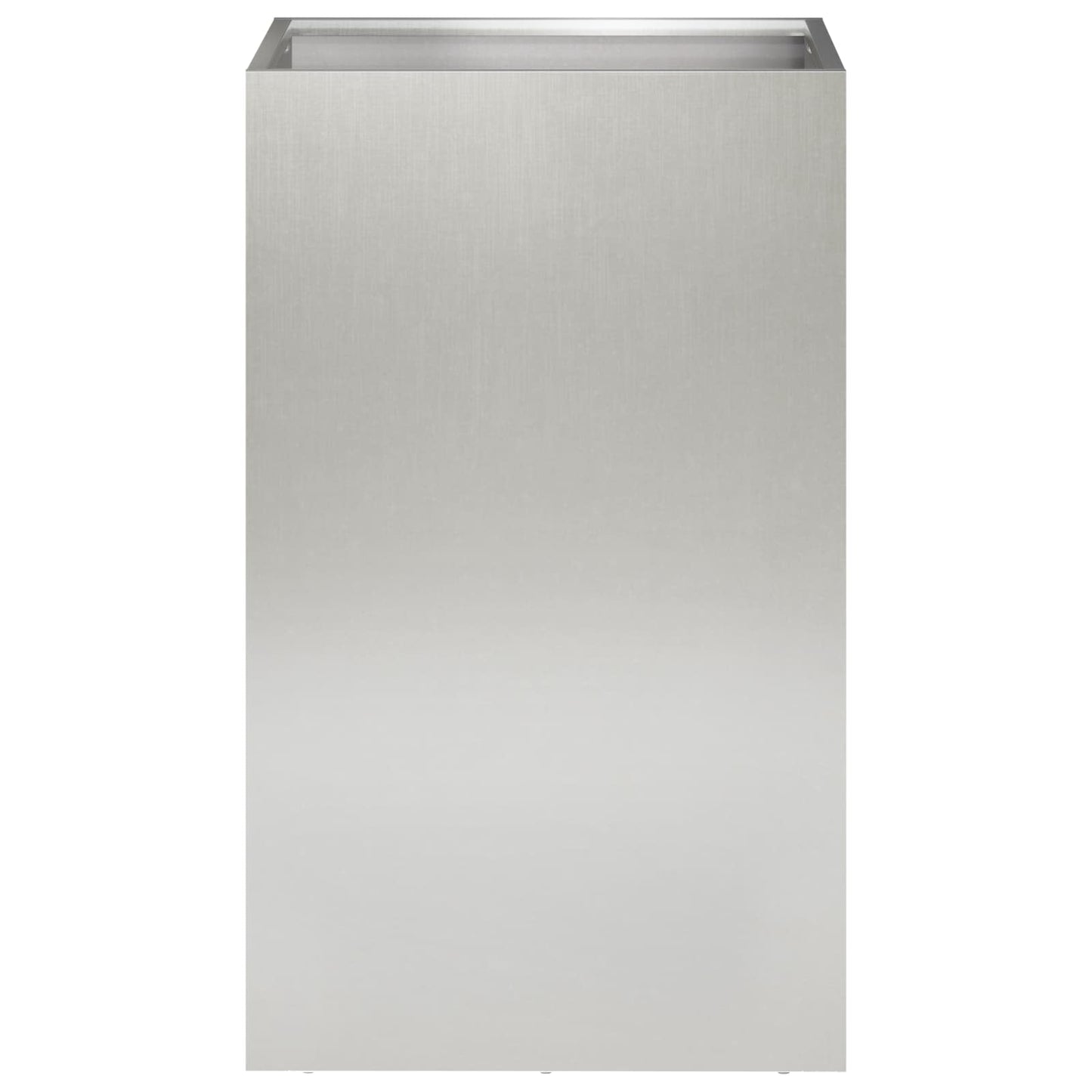 vidaXL Γλάστρα Κήπου 2 τμχ. Ασημί 30 x 30 x 50 cm Ανοξείδωτο Ατσάλι