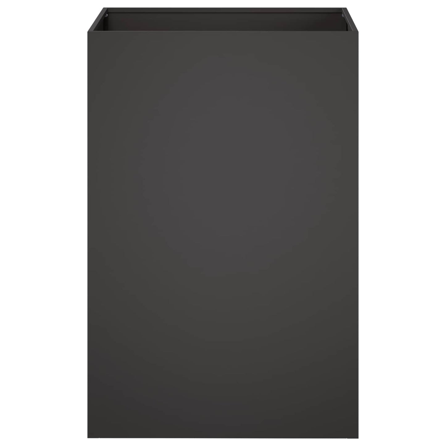 vidaXL Γλάστρα Κήπου Μαύρο 40 x 40 x 75 cm Ψυχρής έλασης χάλυβας