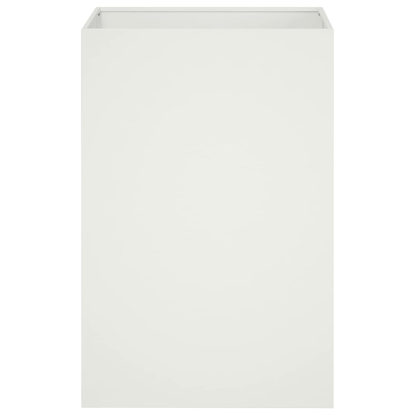 vidaXL Γλάστρα Κήπου Λευκό 40 x 40 x 75 cm Ψυχρής έλασης χάλυβας