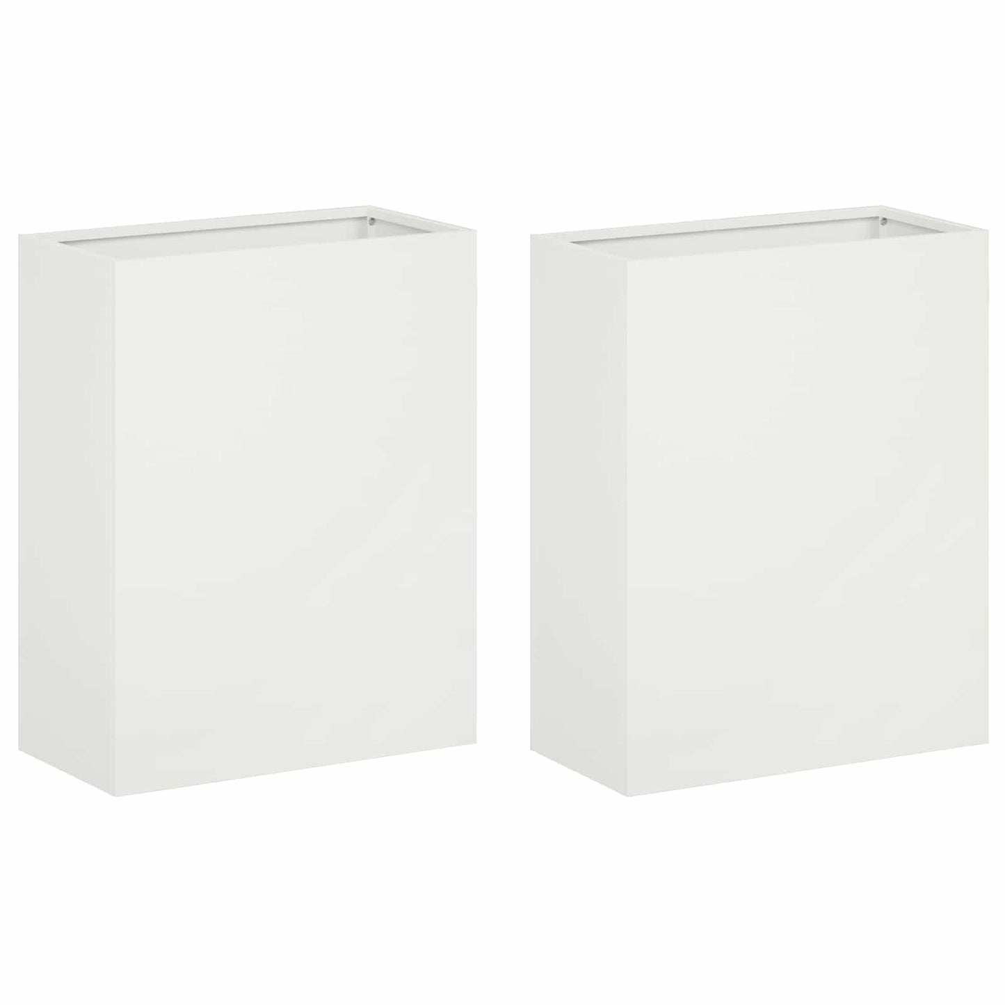 vidaXL Γλάστρα Κήπου 2 τμχ. Λευκό 40 x 20 x 40 εκ