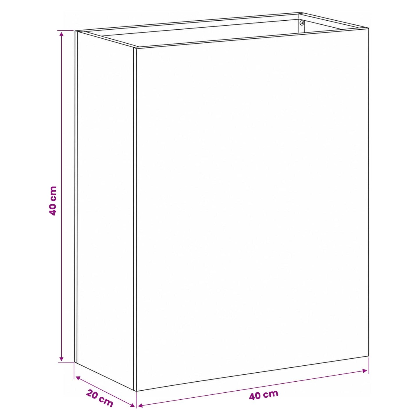 vidaXL Γλάστρα Κήπου 2 τμχ. Ανθρακί 40 x 20 x 40 εκ