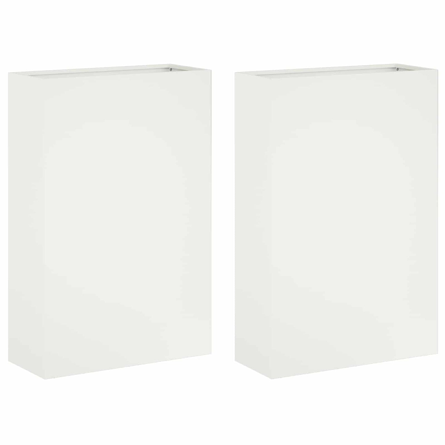 vidaXL Γλάστρα Κήπου 2 τμχ. Λευκό 40 x 20 x 75 εκ.