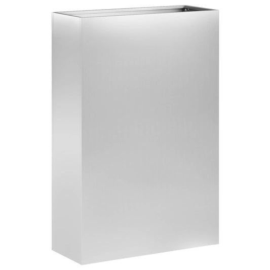 vidaXL Γλάστρα Κήπου Ασημί 40 x 20 x 75 εκ. Γαλβανισμένος Χάλυβας