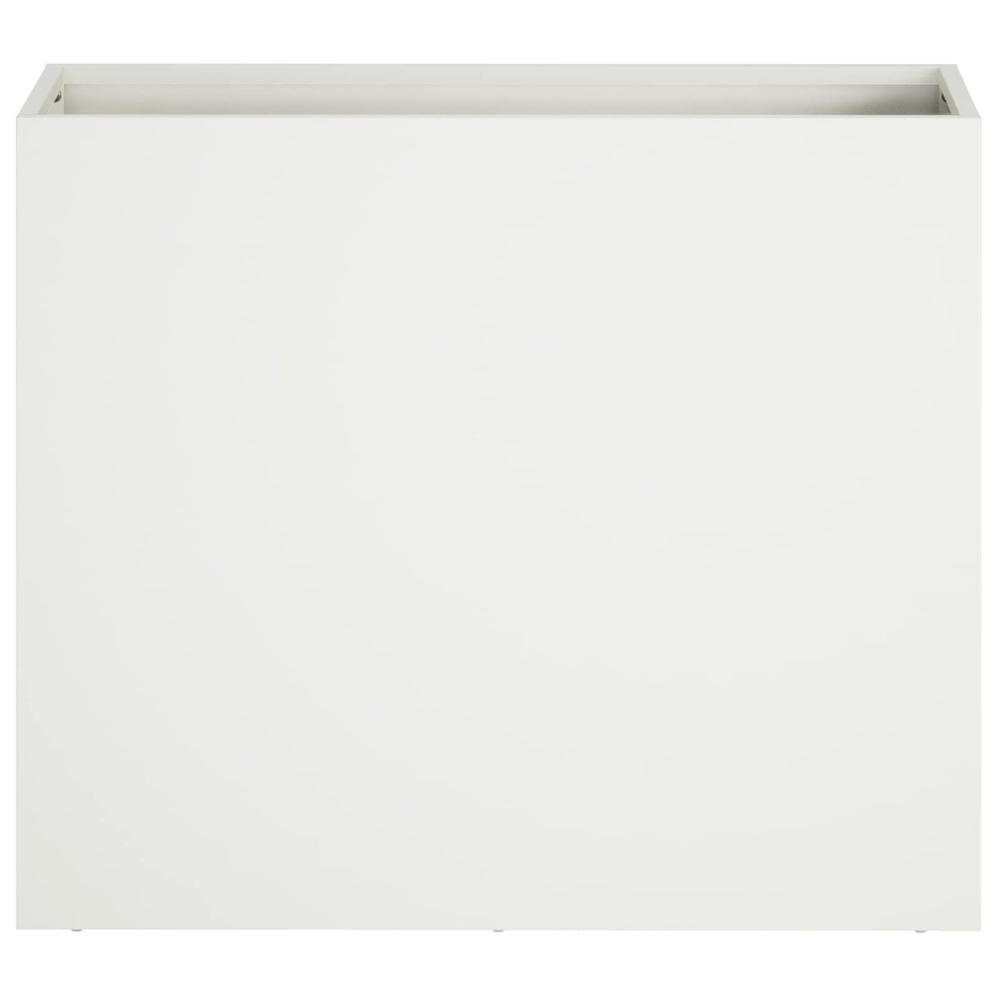 vidaXL Γλάστρα Κήπου Λευκό 50 x 20 x 40 εκ. Ψυχρής έλασης χάλυβας