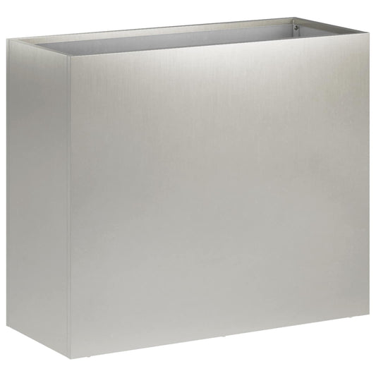 vidaXL Γλάστρα Κήπου Ασημί 50 x 20 x 40 εκ. Ανοξείδωτο Ατσάλι