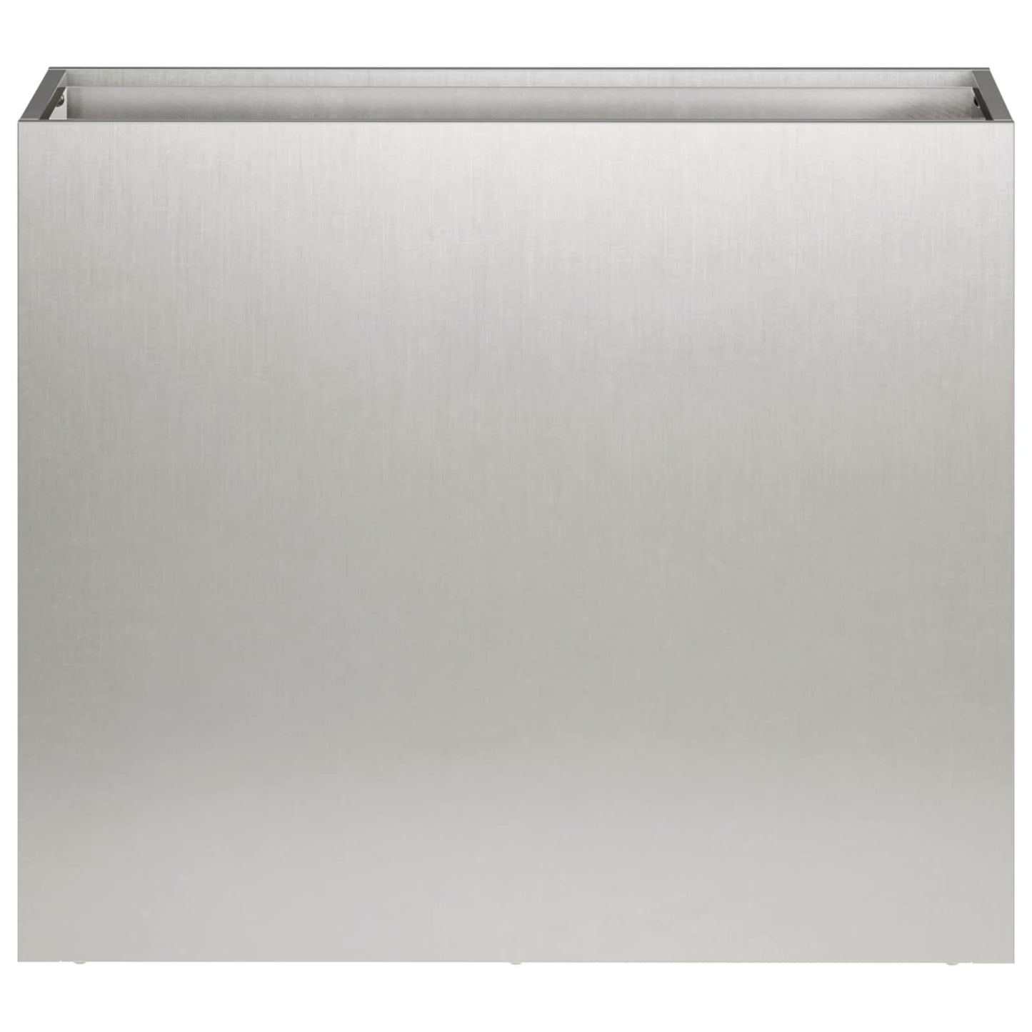 vidaXL Γλάστρα Κήπου Ασημί 50 x 20 x 40 εκ. Ανοξείδωτο Ατσάλι