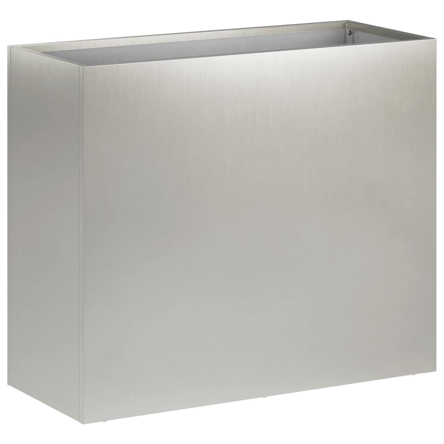vidaXL Γλάστρα Κήπου 2 τμχ. Ασημί 50 x 20 x 40 εκ. Ανοξείδωτο Ατσάλι